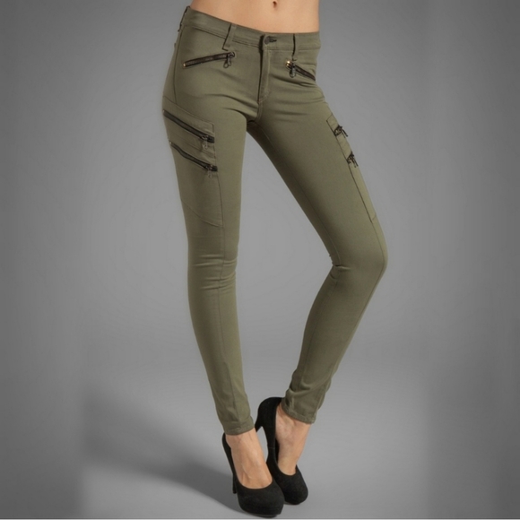 Rag & Bone Zipper Army Green Lariat Jeans Size 28 - Picture 4 of 15